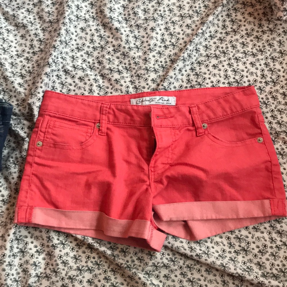 Coral/pink color shorts